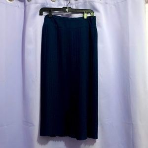 J crew blue pleated midi skirt